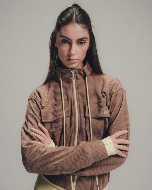 Living Jacket - Chaqueta Café Mocha Textura