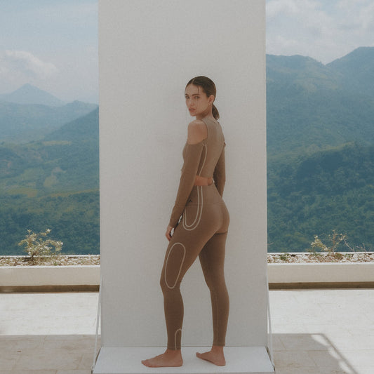 Moving Leggings - Leggings Deportivo Café Costuras