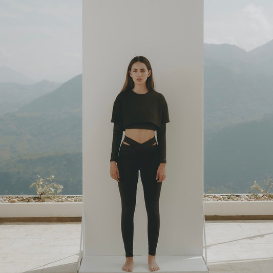 Loving Set - Set Deportivo Negro Leggings