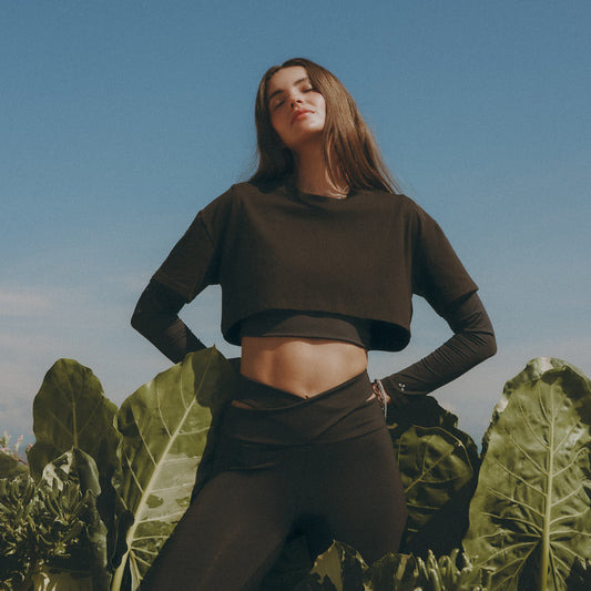 Loving Top - Top Deportivo Negro Doble