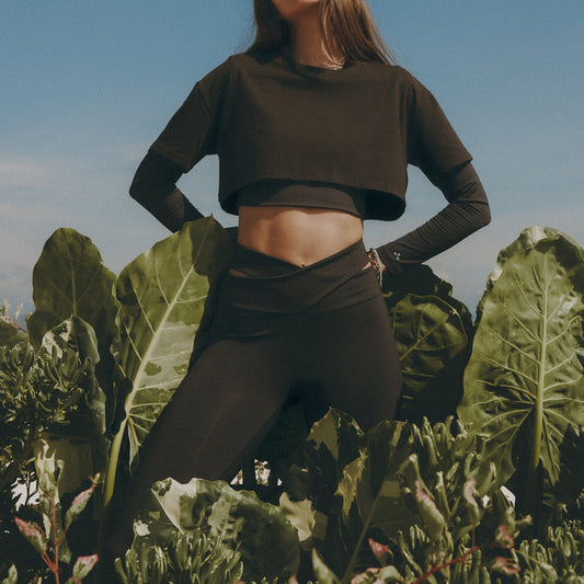 Loving Leggings - Leggings Deportivo Negro Aberturas