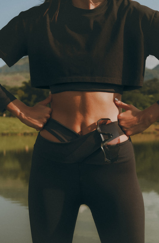 Loving Leggings - Leggings Deportivo Negro Aberturas